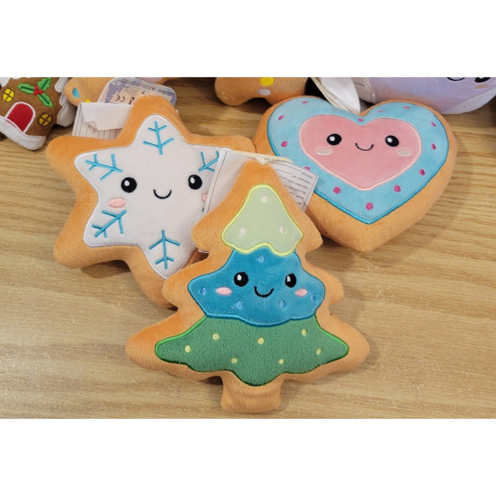 TJX Pre-Production Sample AFP Christmas Frosted Cookie Dog Toy Plush Lot 8pc - Picture 3 of 7